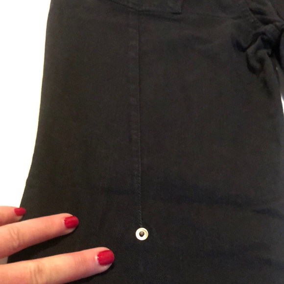 Gianfranco Ferre size 12 black jeans made in ITALY 34-46 stretch straight leg - Picture 9 of 13